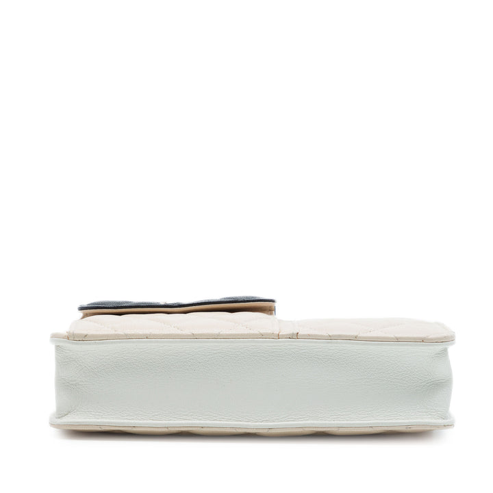 Chanel CC Tricolor Matelassé Cuir de chèvre Multi Pocket Wallet on Chain