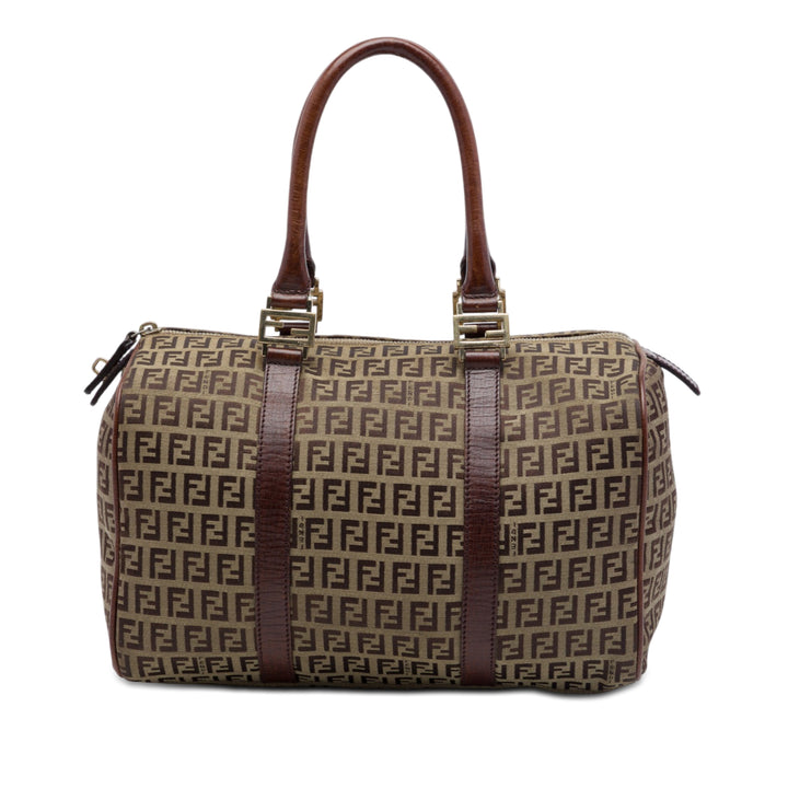 Fendi Small Zucchino Toile Forever Bauletto Boston Sac