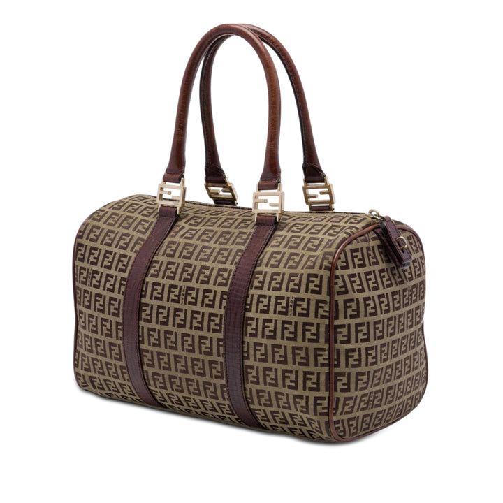Fendi Small Zucchino Toile Forever Bauletto Boston Sac