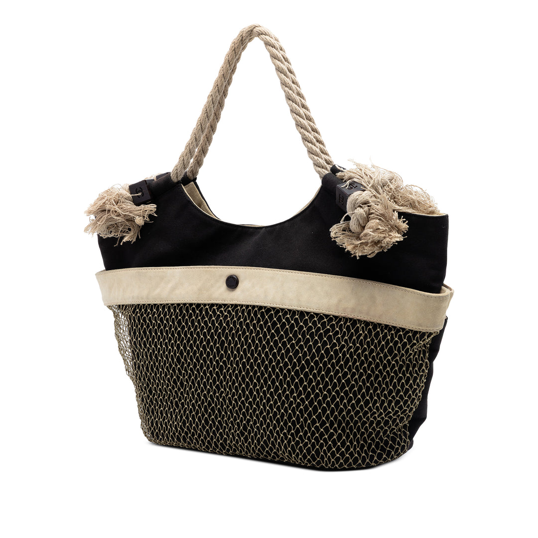 Chanel 2004 Cruise Camellia CC Clover Rope Cabas Cabas