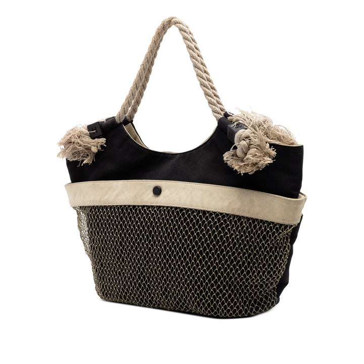 Chanel 2004 Cruise Camellia CC Clover Rope Cabas Cabas