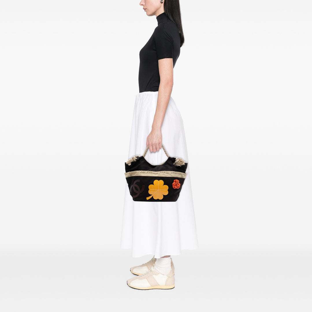 Chanel 2004 Cruise Camellia CC Clover Rope Cabas Cabas