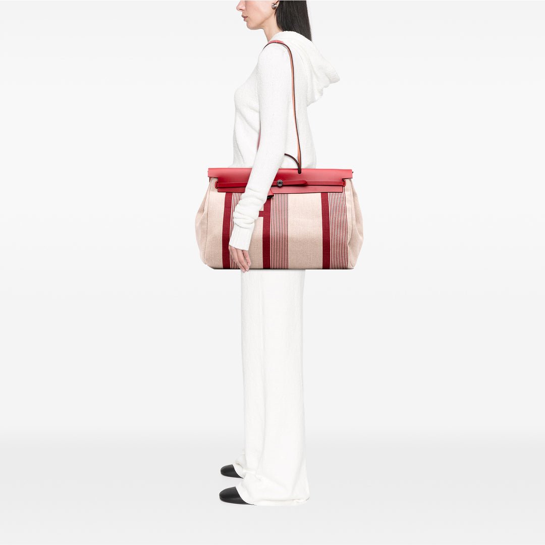 Hermès Toile H Vibration and Vache Hunter Herbag Zip Cabin Retourne 50 Marron – GABY PARIS Authentique