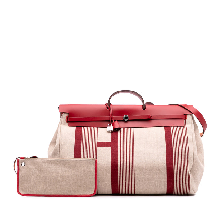 Hermès Toile H Vibration and Vache Hunter Herbag Zip Cabin Retourne 50 Marron – GABY PARIS Authentique