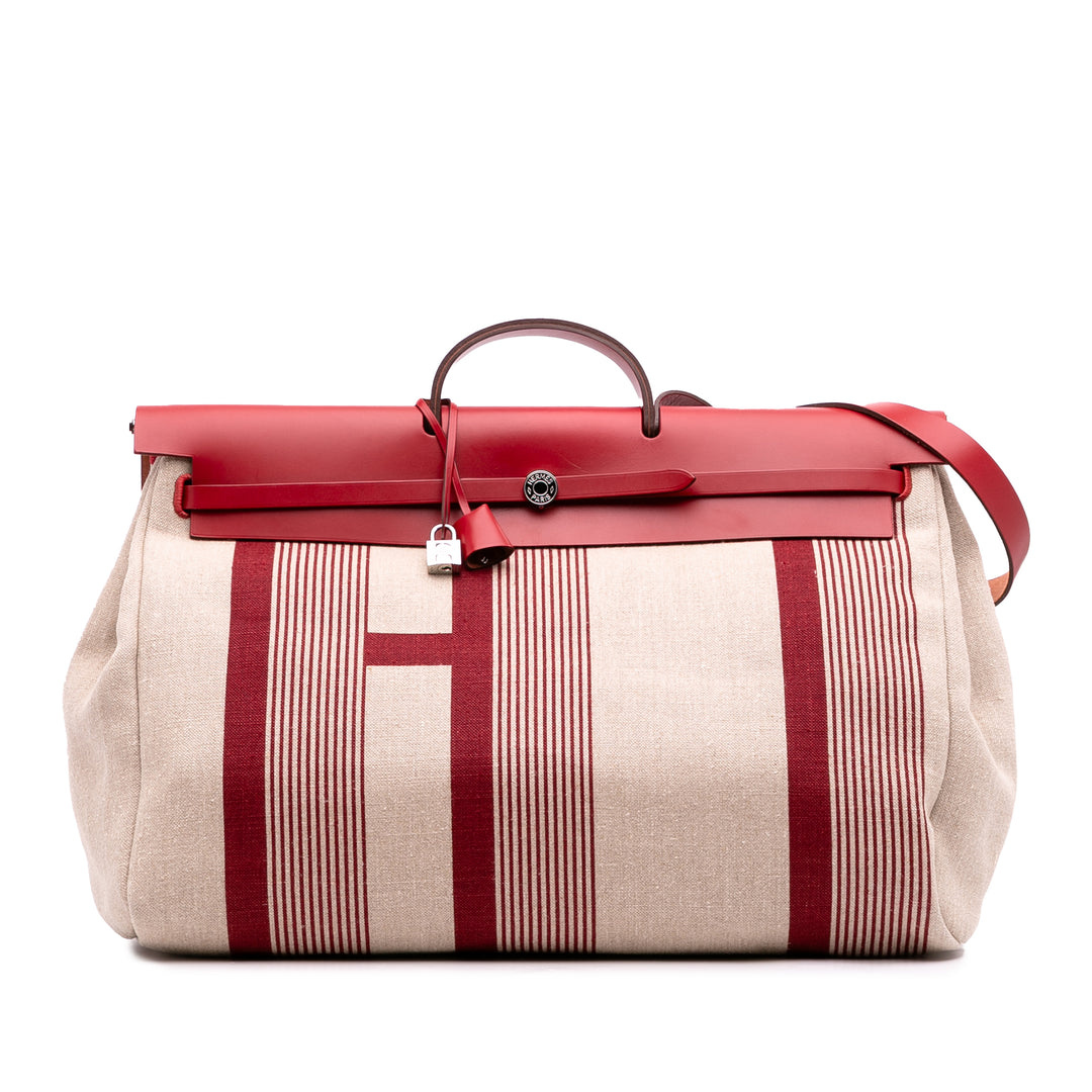 Hermès Toile H Vibration and Vache Hunter Herbag Zip Cabin Retourne 50 Marron – GABY PARIS Authentique