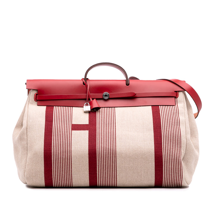 Hermès Toile H Vibration and Vache Hunter Herbag Zip Cabin Retourne 50 Marron – GABY PARIS Authentique
