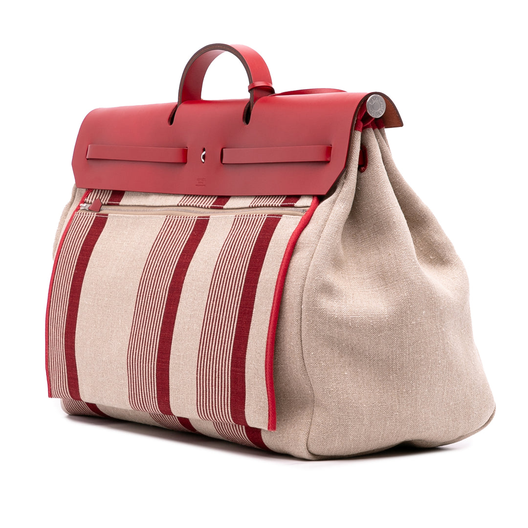 Hermès Toile H Vibration and Vache Hunter Herbag Zip Cabin Retourne 50 Marron – GABY PARIS Authentique