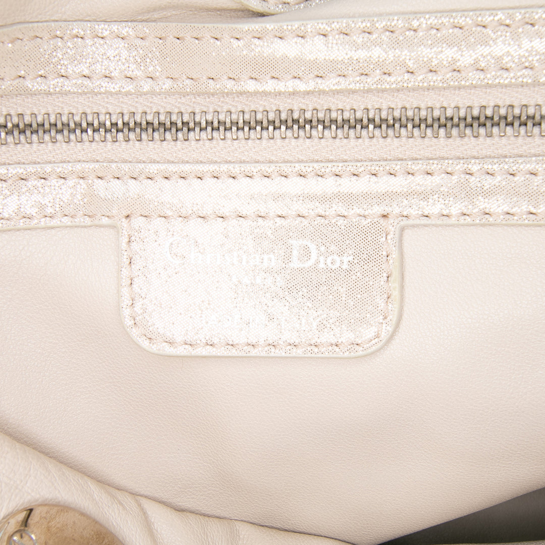 Dior Medium Woven Iridescent Cuir de veau Soft Lady Dior