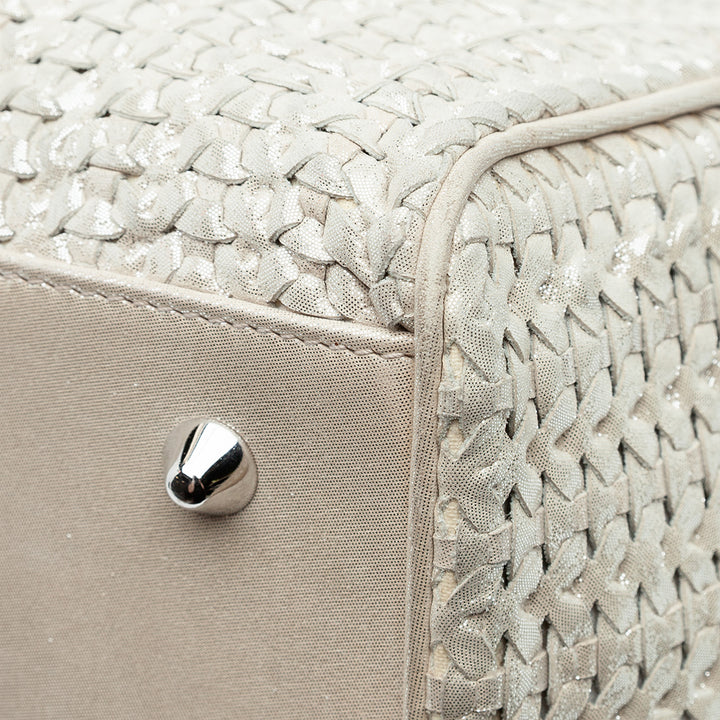 Dior Medium Woven Iridescent Cuir de veau Soft Lady Dior