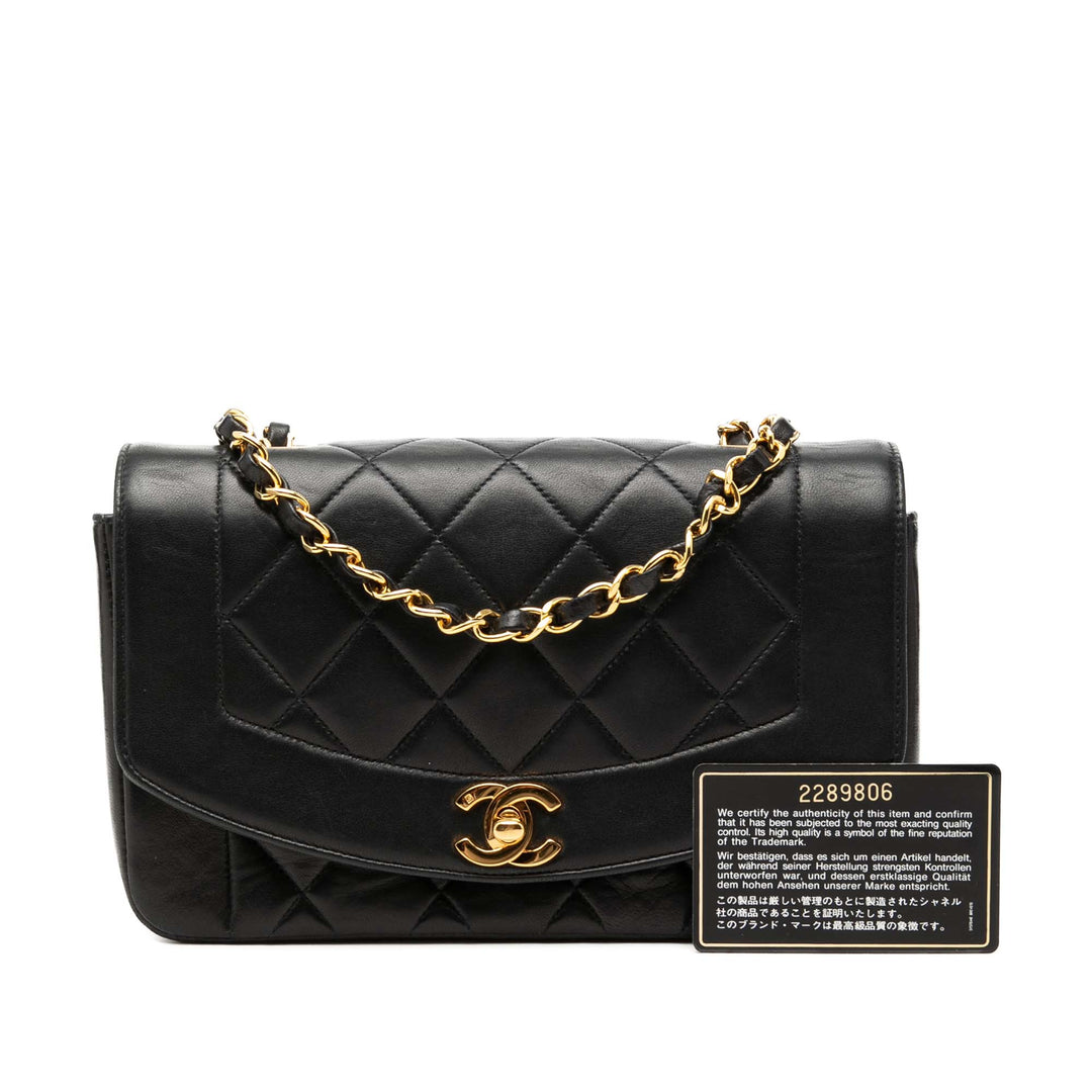 Chanel Small Cuir d’agneau Diana à rabat