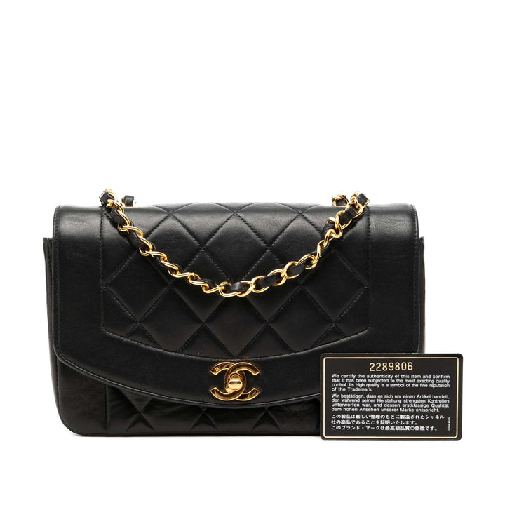 Chanel Small Cuir d’agneau Diana à rabat
