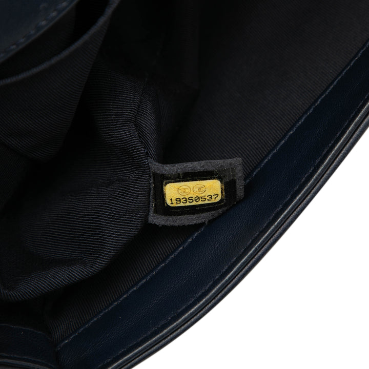 Chanel Old Medium Braided Sheepskin Boy à rabat