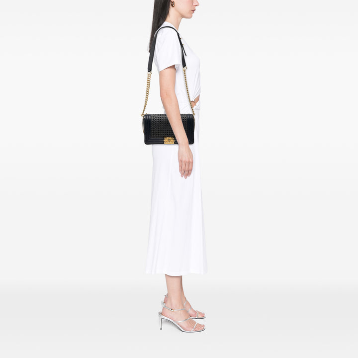 Chanel Old Medium Braided Sheepskin Boy à rabat