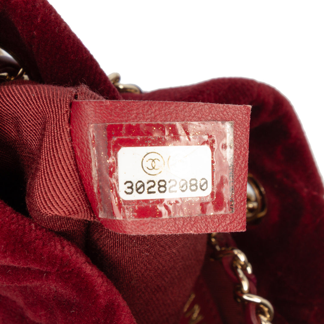 Chanel Mini Velours Cristal Perle Crush Bucket Sac