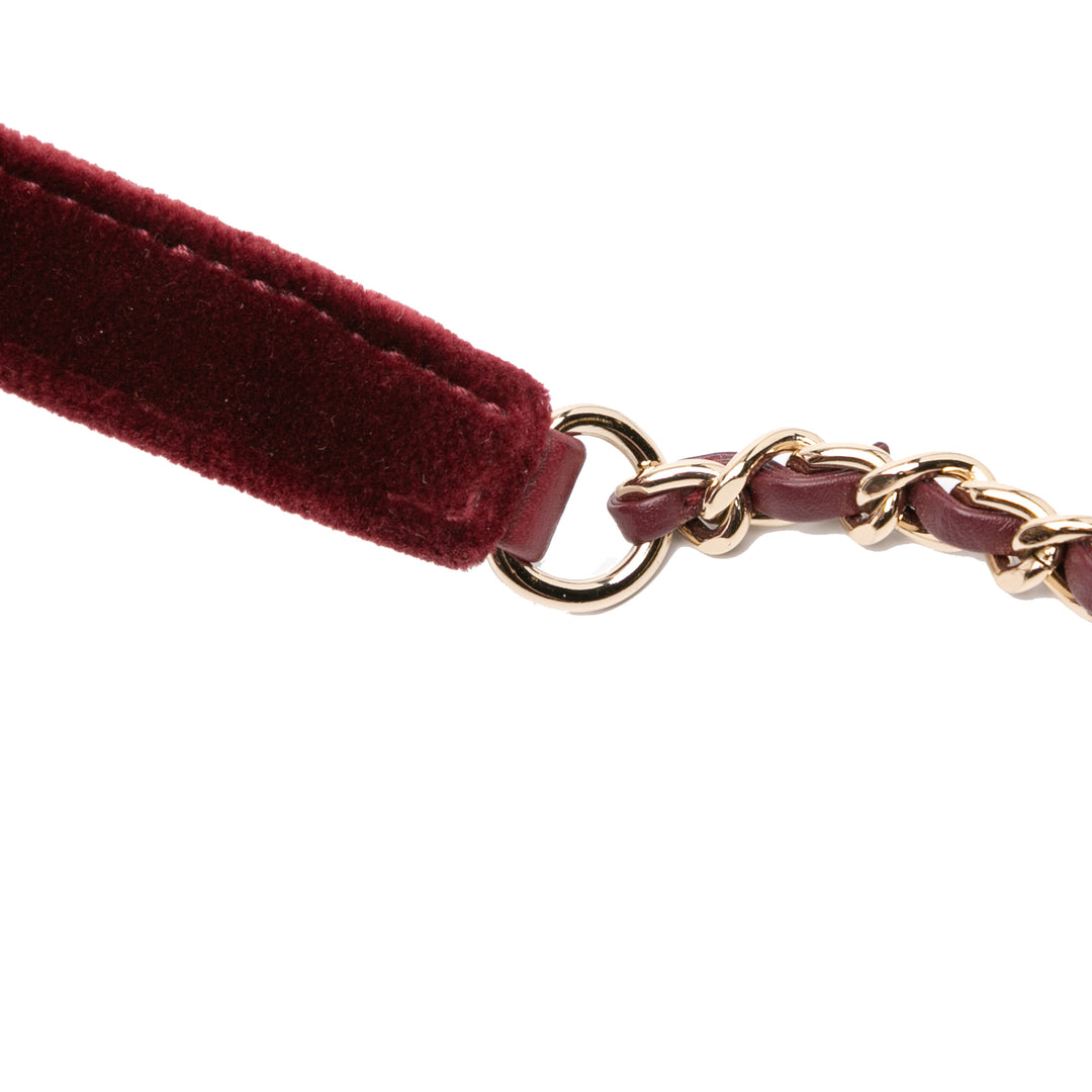 Chanel Mini Velours Cristal Perle Crush Bucket Sac