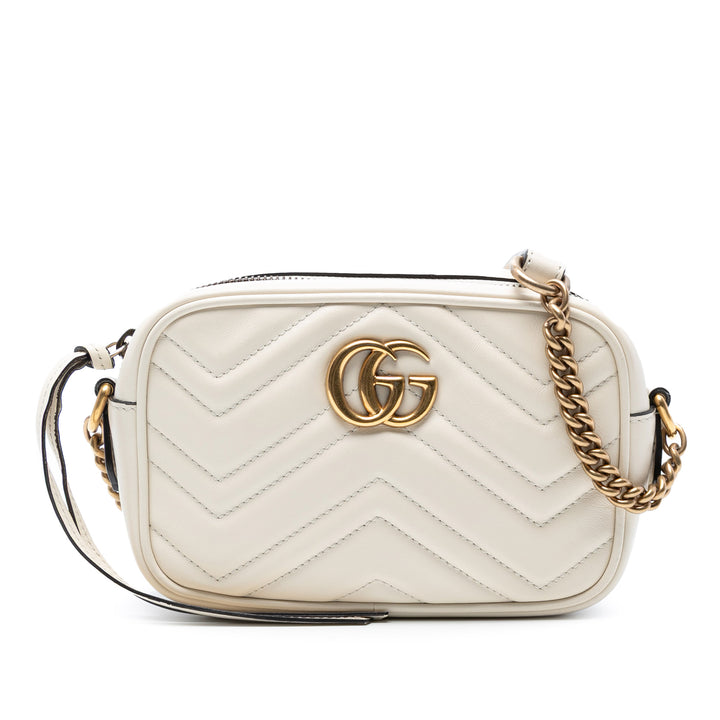 Gucci Mini GG Marmont Matelasse Cuir Sac porté croisé