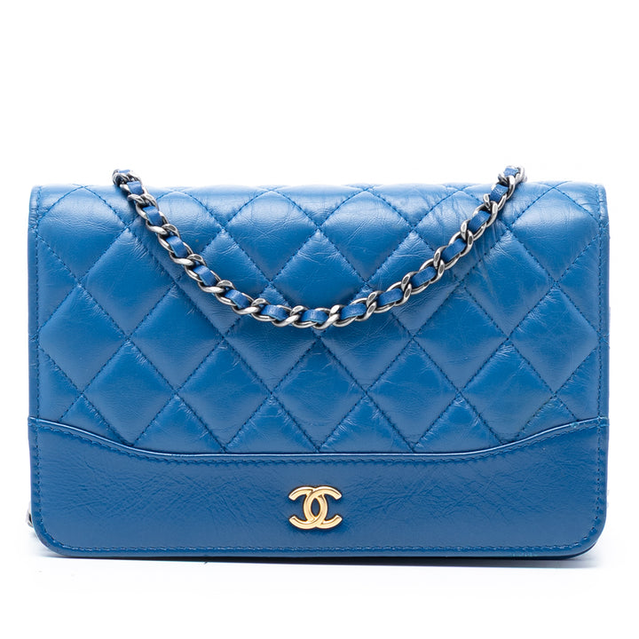 Chanel Matelassé vieilli Cuir de veau Gabrielle Wallet on Chain