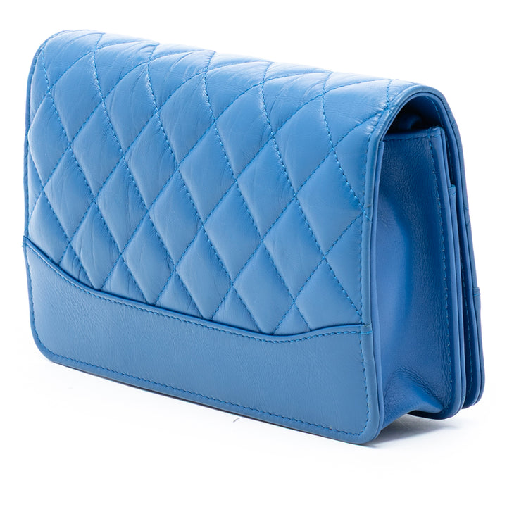 Chanel Matelassé vieilli Cuir de veau Gabrielle Wallet on Chain