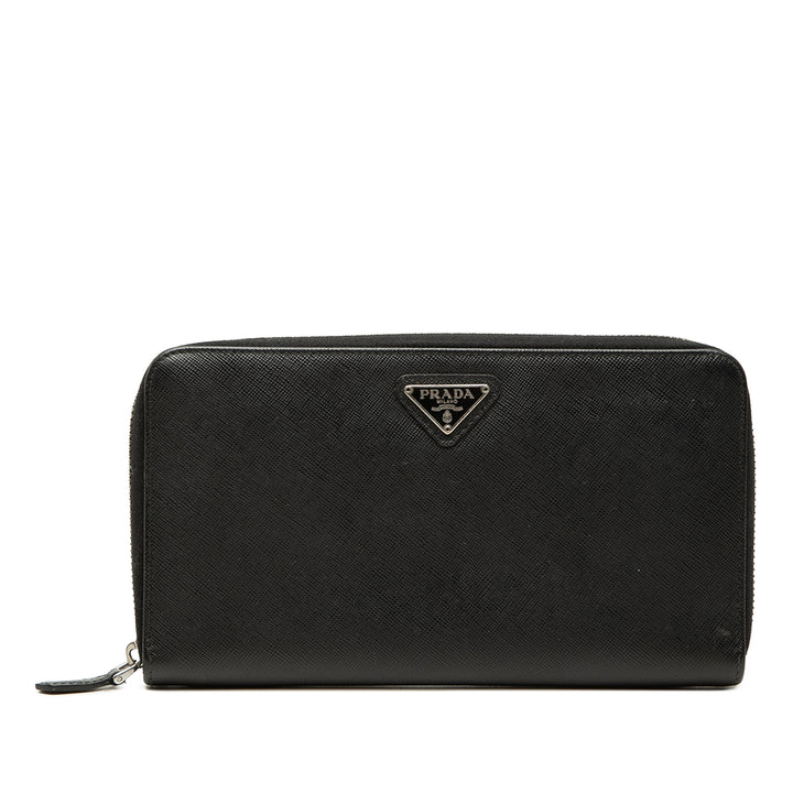 Prada Saffiano Zip Around Travel Portefeuille