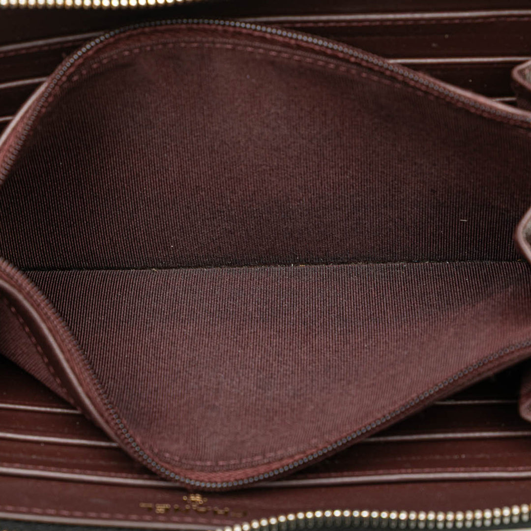 Quilted Caviar CC Zip Around Long Wallet Black - Gaby Paris