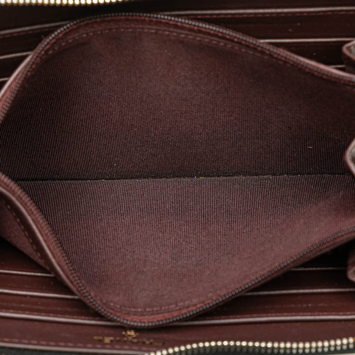Quilted Caviar CC Zip Around Long Wallet Black - Gaby Paris