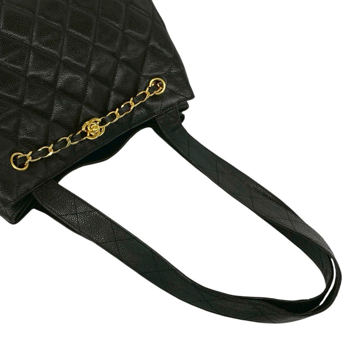 Chanel CC Matelassé Caviar Chain Drawstring Cabas