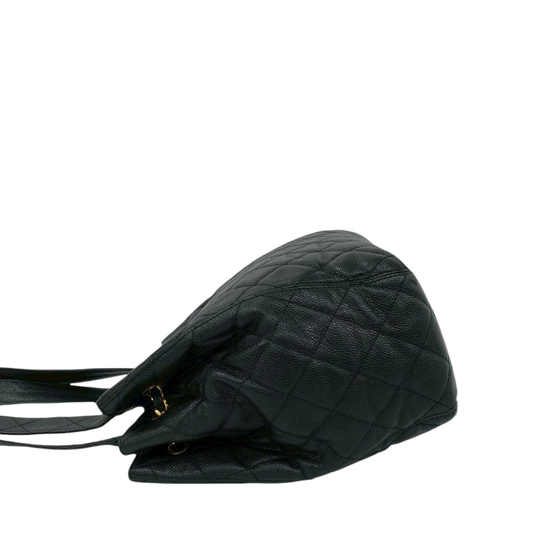 Chanel CC Matelassé Caviar Chain Drawstring Cabas