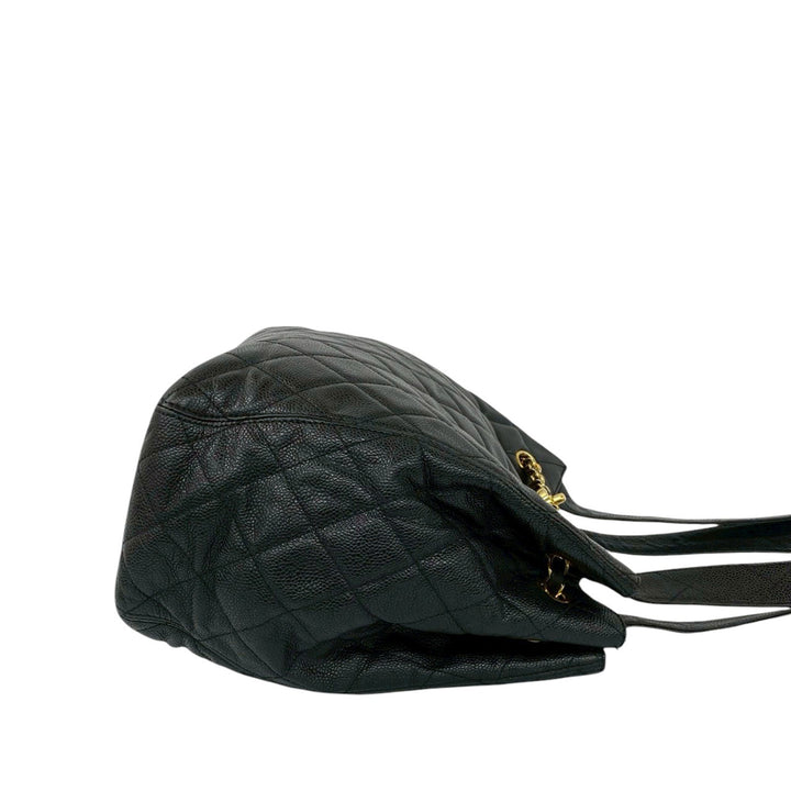 Chanel CC Matelassé Caviar Chain Drawstring Cabas