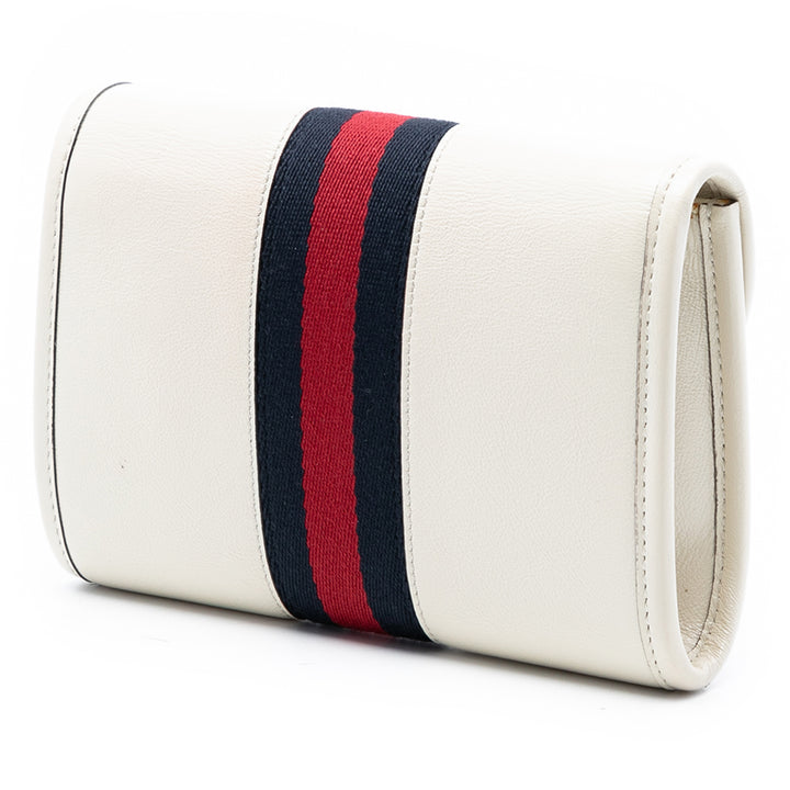Gucci Mini Cuir de veau Rajah Web Chain Sac porté croisé