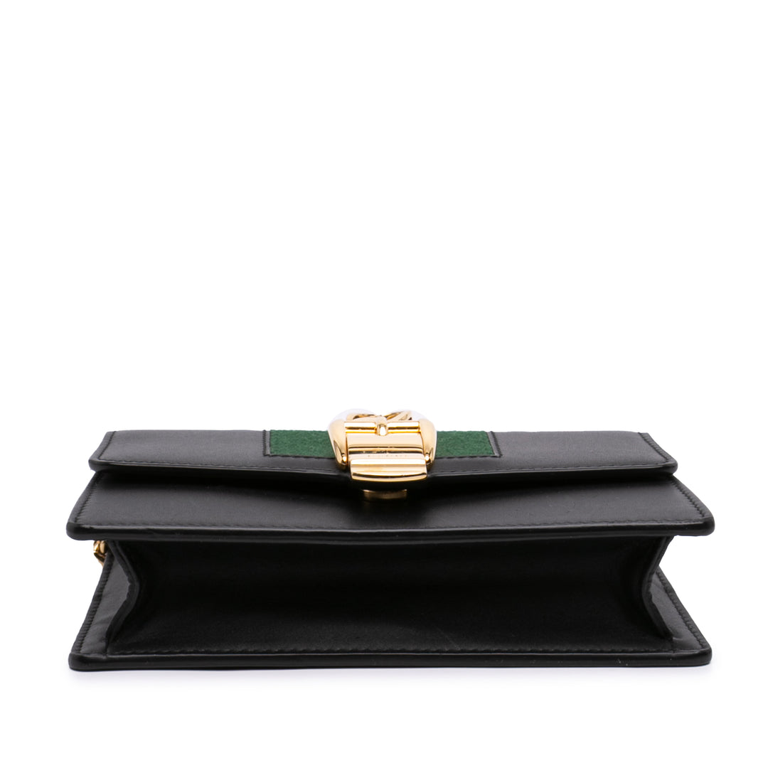 Gucci Super Mini Cuir de veau Web Sylvie Chain Sac porté croisé