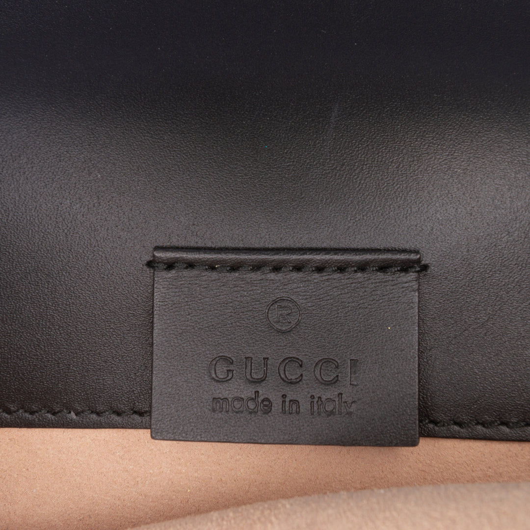 Gucci Super Mini Cuir de veau Web Sylvie Chain Sac porté croisé