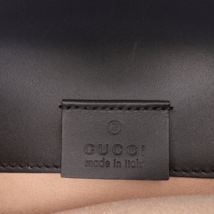 Gucci Super Mini Cuir de veau Web Sylvie Chain Sac porté croisé