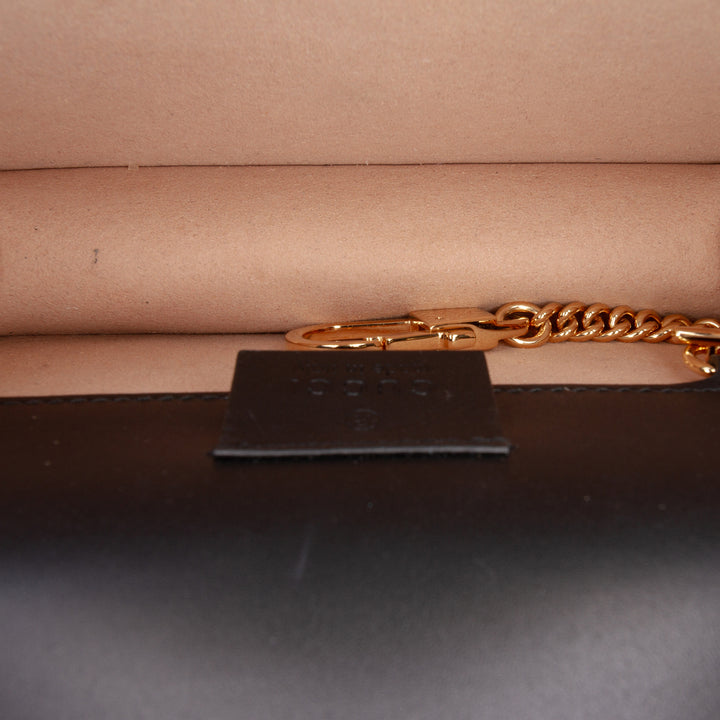 Gucci Super Mini Cuir de veau Web Sylvie Chain Sac porté croisé