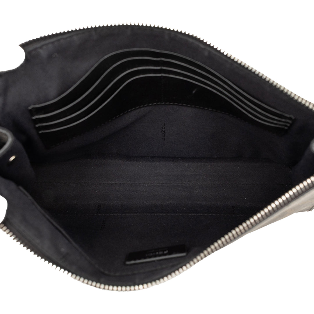 Fendi Zucca Coated Toile Diagonal Front Zip Pochette