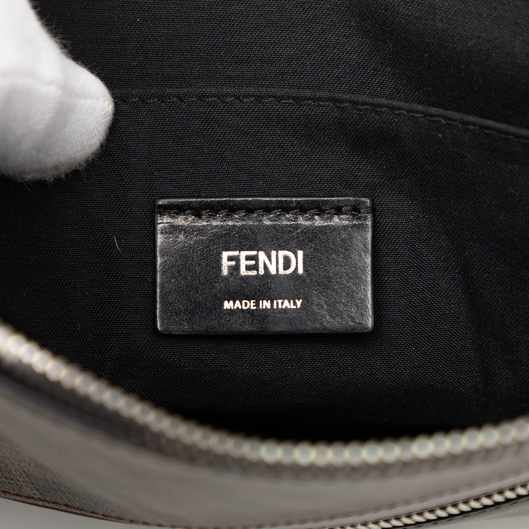 Fendi Zucca Coated Toile Diagonal Front Zip Pochette