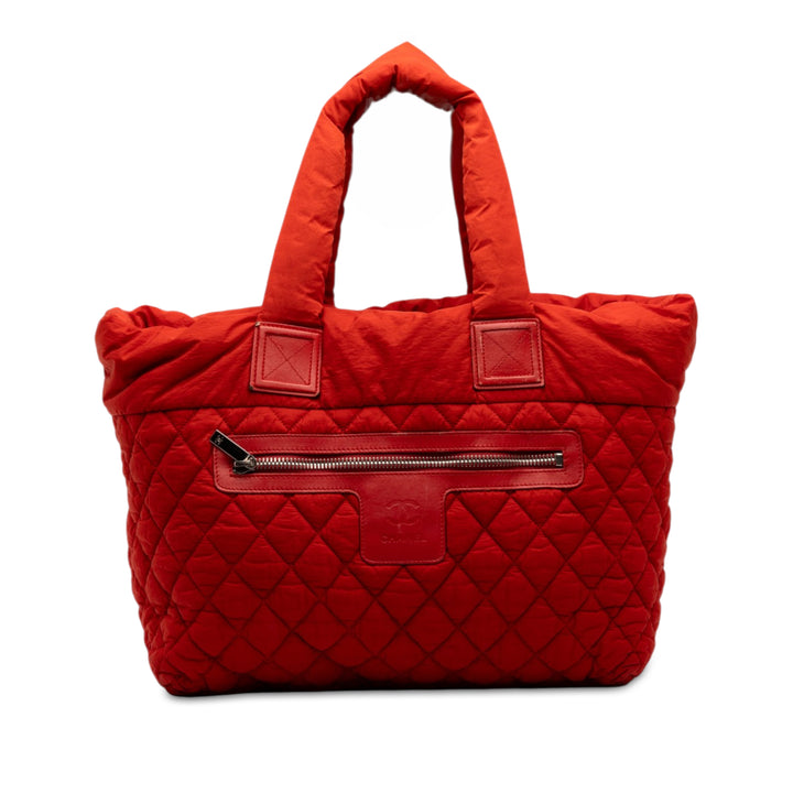 Chanel Matelassé Coco Cocoon Cabas Moyen Rouge – vue principale – GABY PARIS