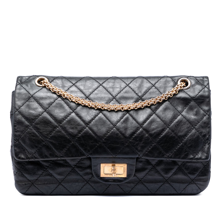 Chanel Matelassé vieilli Cuir de veau Reissue 2.55 Double rabat 227