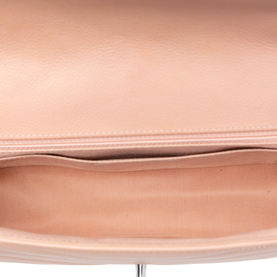 Chanel Medium Chevron Caviar Data Center Envelope à rabat