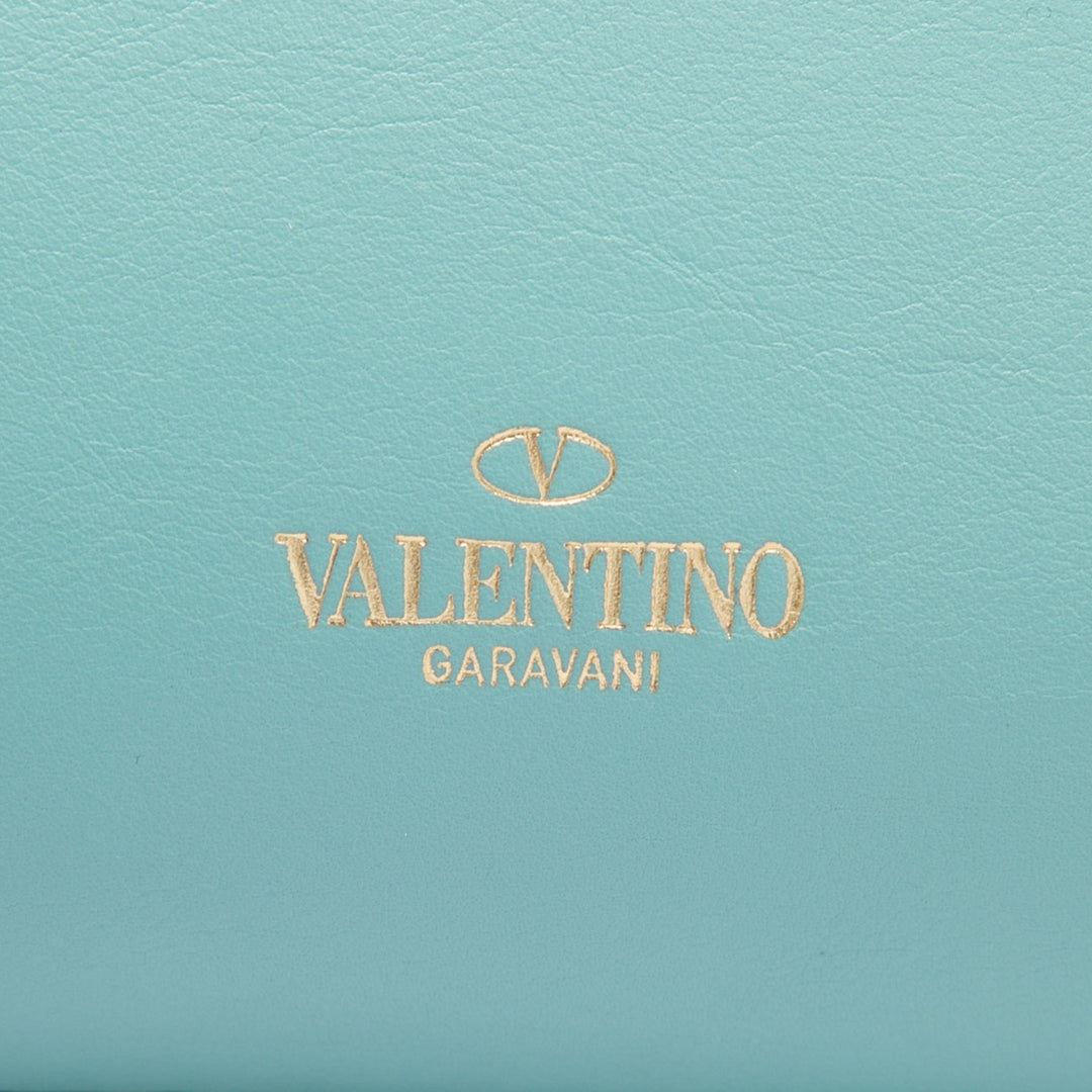 Valentino Rockstud Double Poignée Cabas Petit Bleu – vue 5 – GABY PARIS