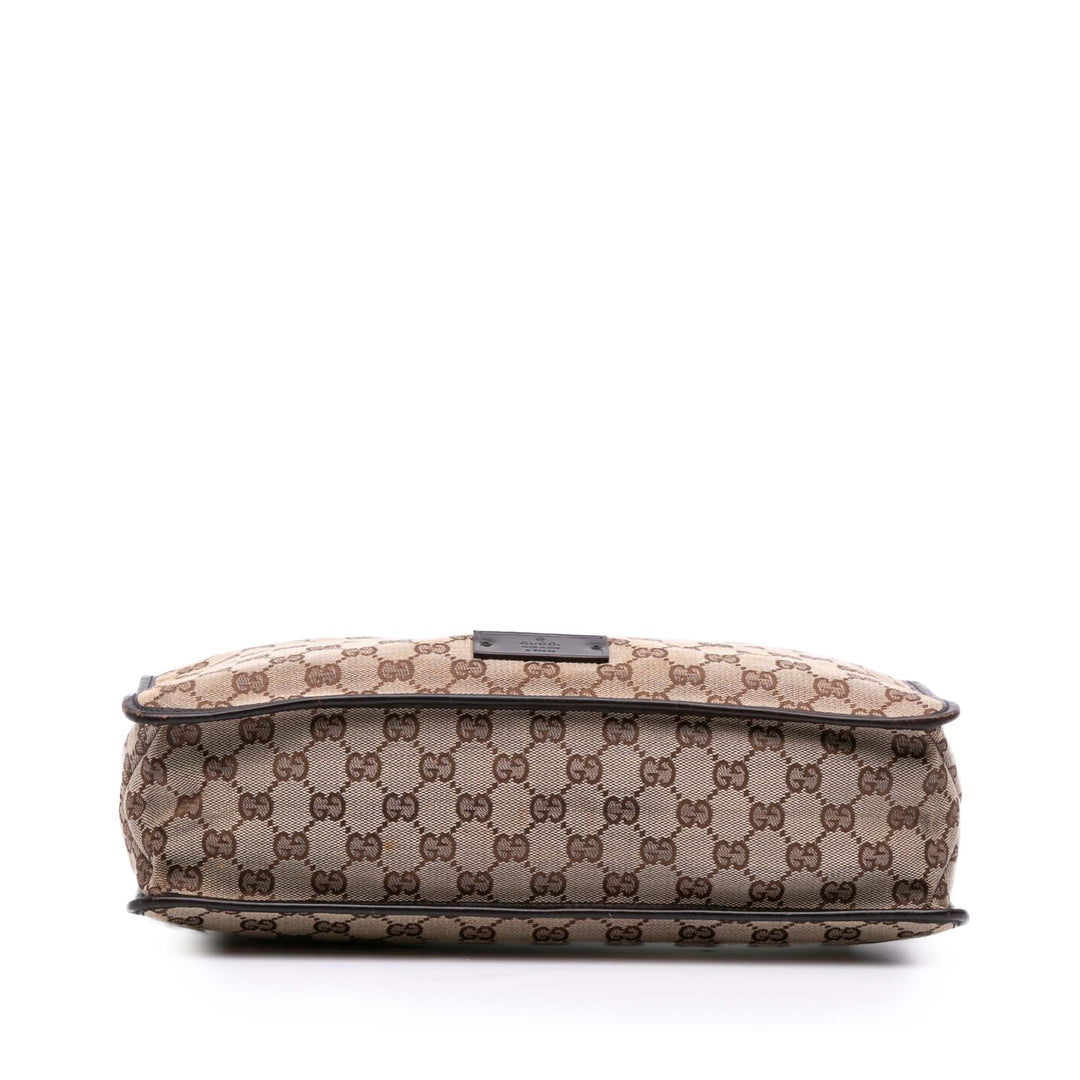 GG Canvas Messenger Bag Brown - Gaby Paris