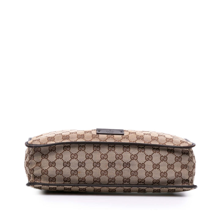 GG Canvas Messenger Bag Brown - Gaby Paris