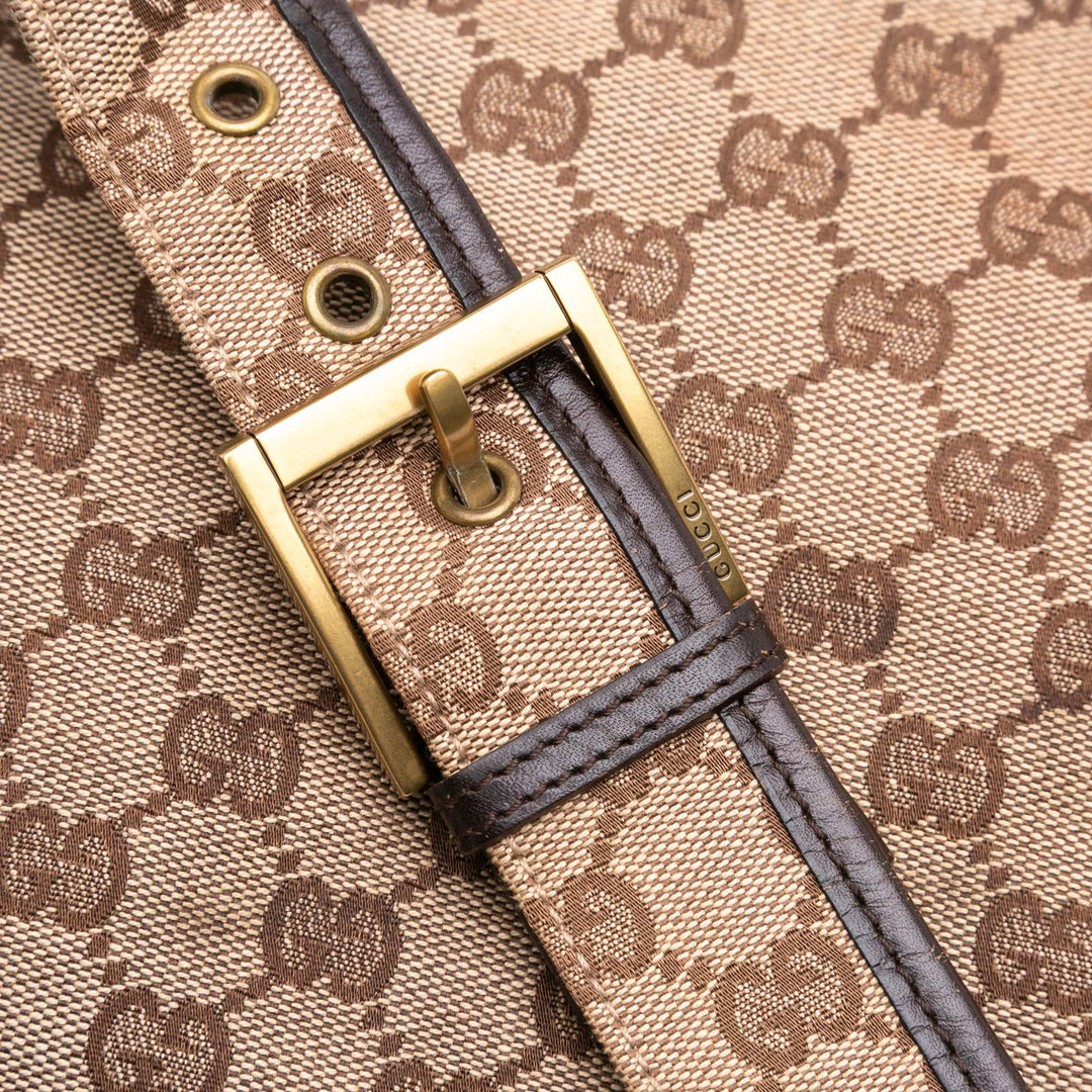 GG Canvas Messenger Bag Brown - Gaby Paris