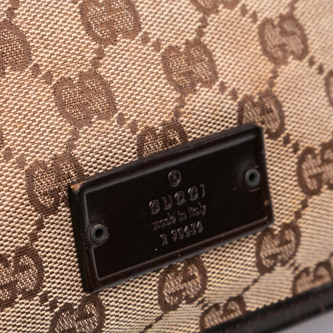 GG Canvas Messenger Bag Brown - Gaby Paris