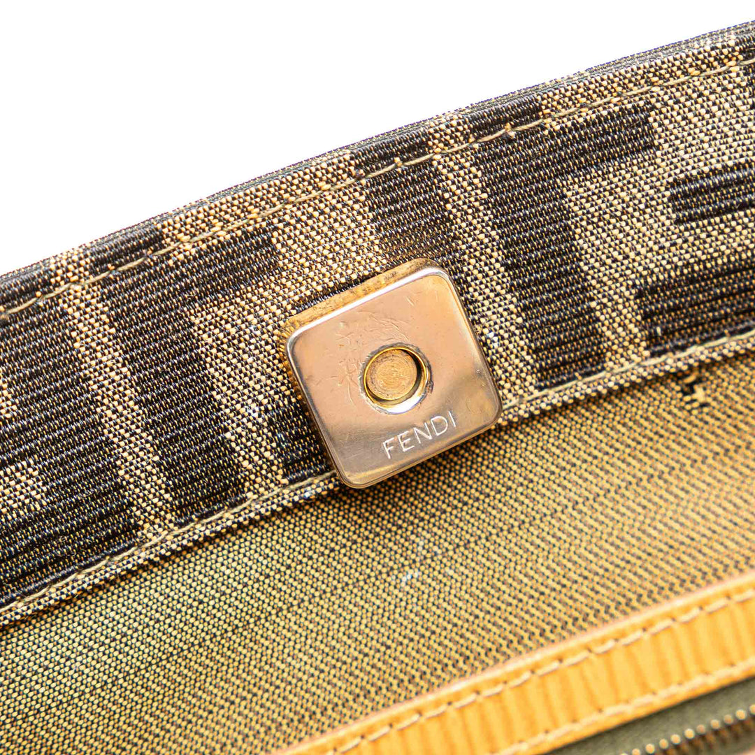 Zucca Canvas Front Pocket Tote Brown - Gaby Paris