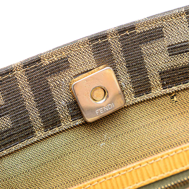 Zucca Canvas Front Pocket Tote Brown - Gaby Paris