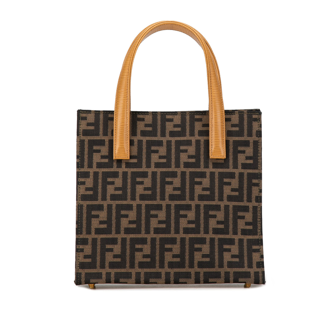Zucca Canvas Front Pocket Tote Brown - Gaby Paris