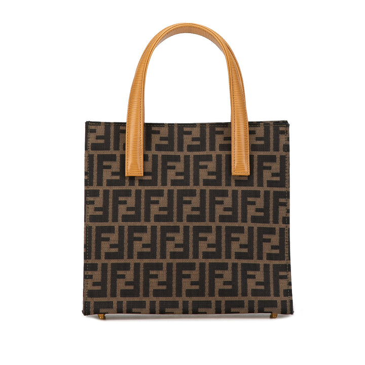 Zucca Canvas Front Pocket Tote Brown - Gaby Paris