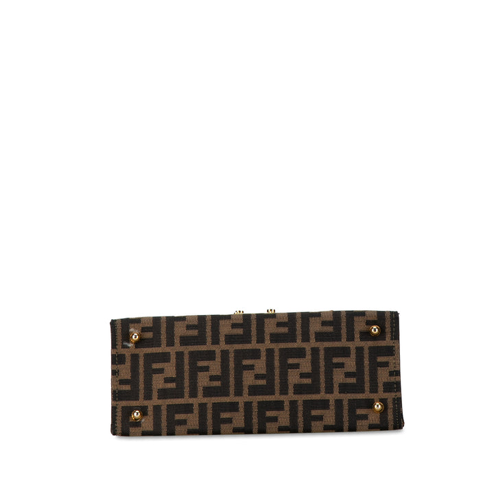 Zucca Canvas Front Pocket Tote Brown - Gaby Paris