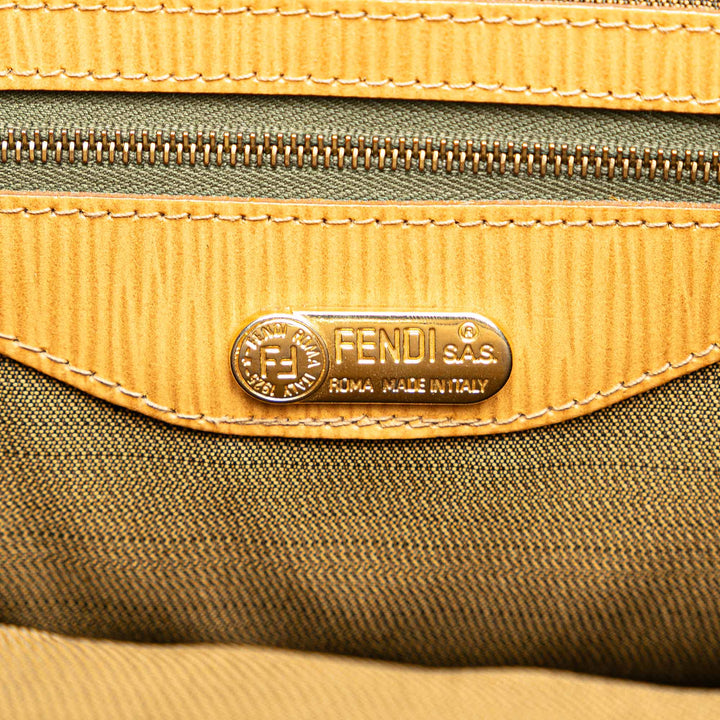 Zucca Canvas Front Pocket Tote Brown - Gaby Paris