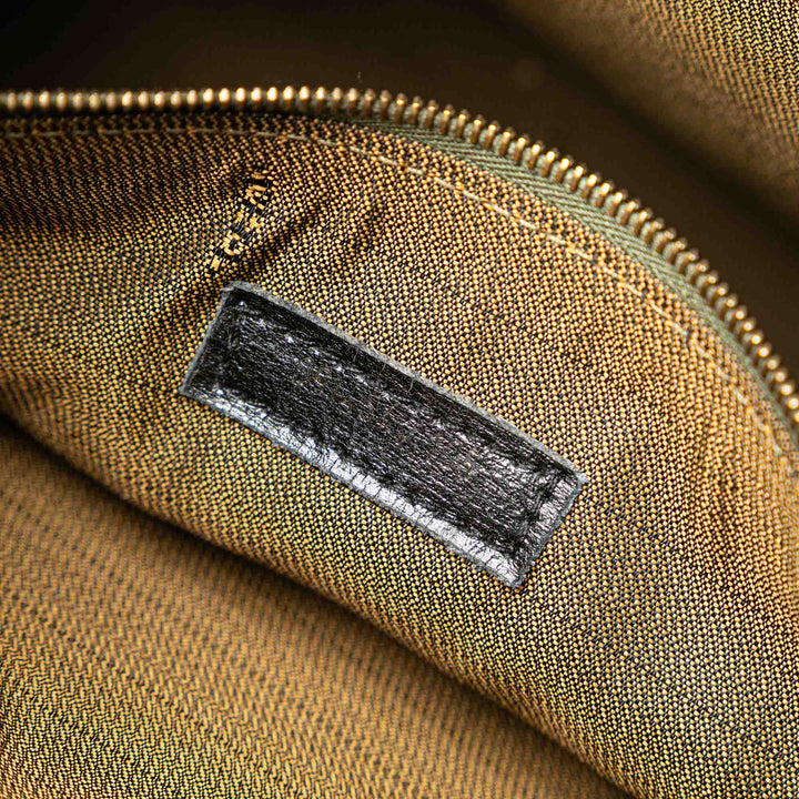 Zucca Canvas Front Pocket Tote Brown - Gaby Paris